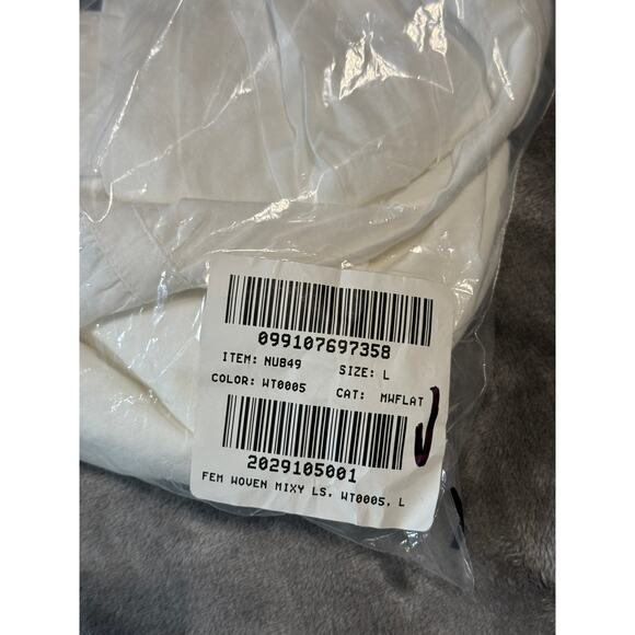 NWT Madewell Size Large Puff-Sleeve Drop-Shoulder Knit Top White Causal - Picture 4 of 9